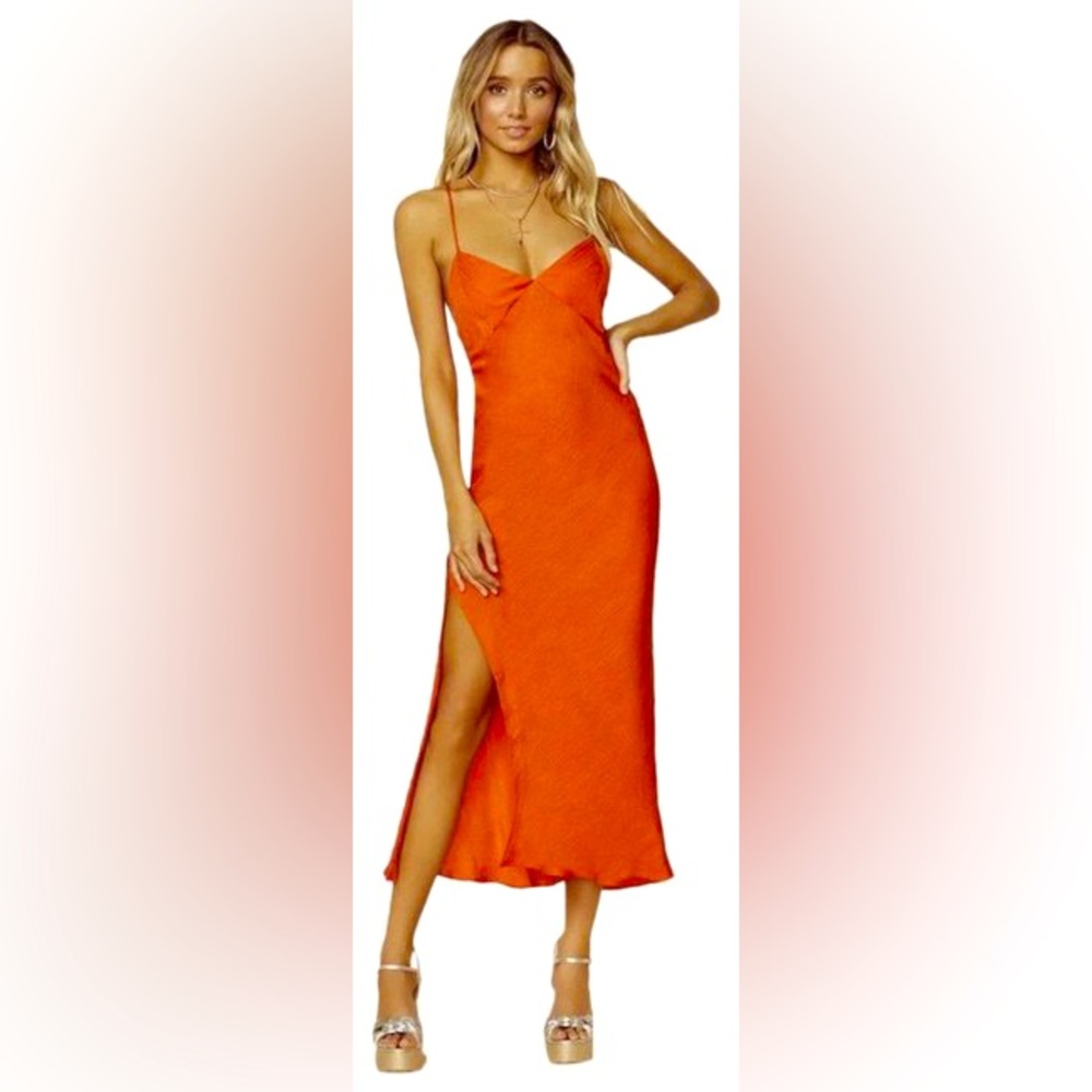 Blue Life Orange Tessa Midi Dress